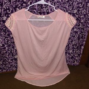 Pink flowy shirt